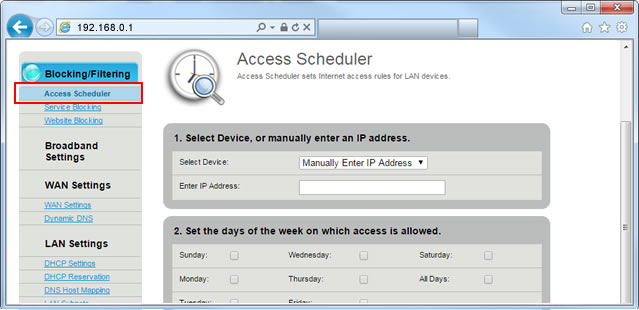 Access Scheduler Step 5