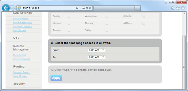 Access Scheduler Step 8