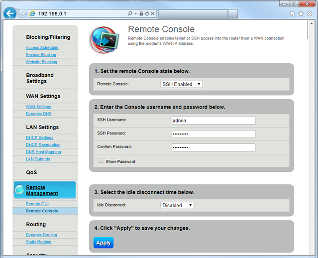 Remote Console Step 6