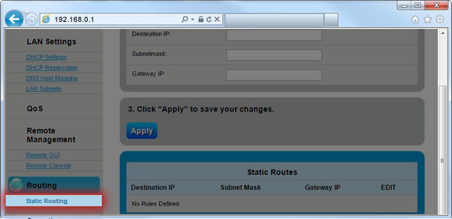 Static Routing Step 5