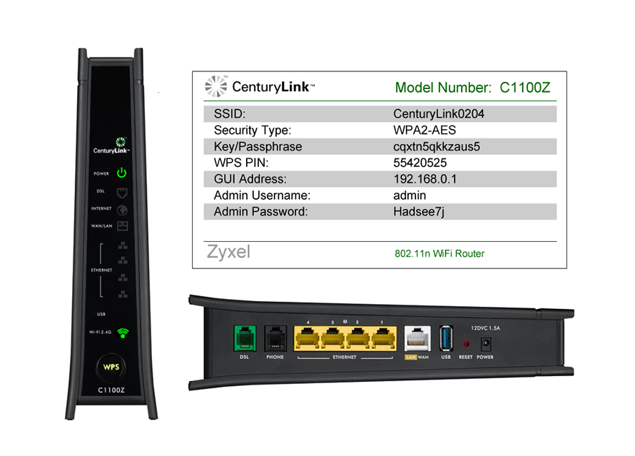 Zyxel C1100Z modem